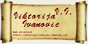 Viktorija Ivanović vizit kartica